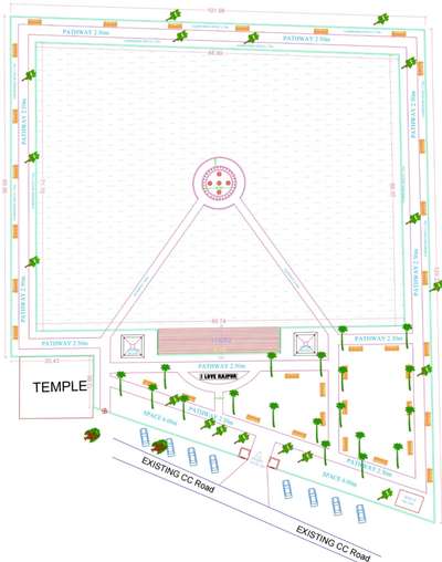 rajpur park #2DPlans  #park #fountain  #publicspace