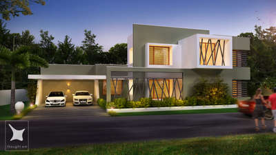 EXSTERIOR OF A MODERN CONTEMPORARY HOUSE