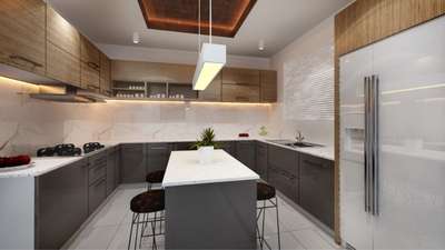 #ClosedKitchen  #KitchenIdeas  #Cshapekitchen  #KitchenInterior  #kitchenisland  #InteriorDesigner  #Architectural&Interior