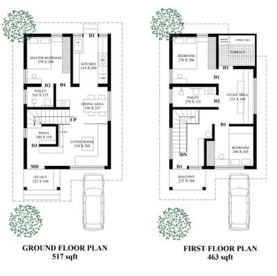 Small plan under 1500 sqft . planed with 3 bedrooms.
 #FloorPlans  #Architectural&Interior  #KeralaStyleHouse  #kerlahouse  #TraditionalHouse