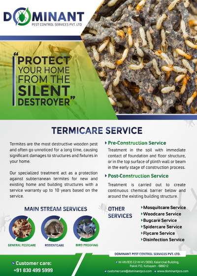 Termite.. Termite,.. Termite...
For Termite free Homes
call us @8089618518