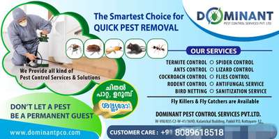 All type of Pest control solutuons
all over Kerala
call us @8089618518