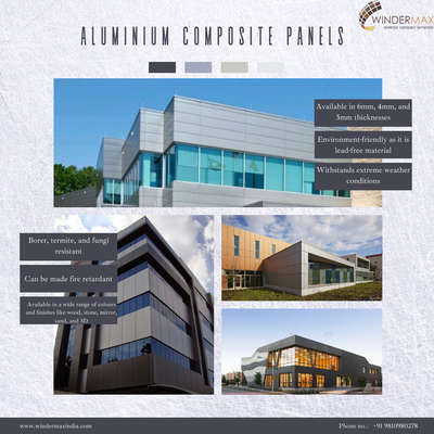 Winder Max India Presenting you ACP Sheet for your Exterior Elevation in factory price.
.
#elevation #architecture #acpsheet #Aluminiumcompositepanel  #construction #elevationdesign #architect #love #acplouvers #exteriordesign #motivation #art #architecturedesign #fundermax #interior #exterior #hplsheet #interiordesigner #elevations #drawing #frontelevation #architecturelovers #home #facade #louvers #exteriorelevation #homedecor 
. 
. 
For more details our all products kindly visit our website
www.windermaxindia.com
www.indiamake.co.in
Info@windermaxindia.com
Or call us on
8882291670 9810980278

Regards
Windermax India