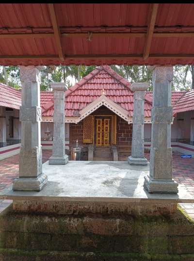 temple work in 
stone pillar
