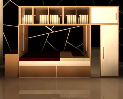 Conceptual furniture,  bed, table,shelf, alamari