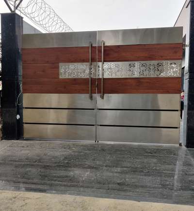 #gates 
#wood+stainless 
#wpc 
#jindal304 
#heavystructure