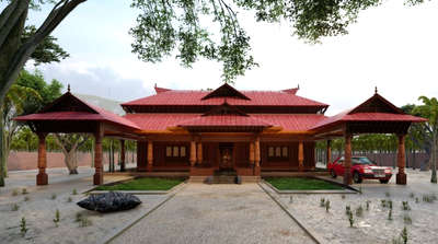Tharavadu designed and rendered by Brihad builders #KeralaStyleHouse  #tharavadu #TraditionalHouse