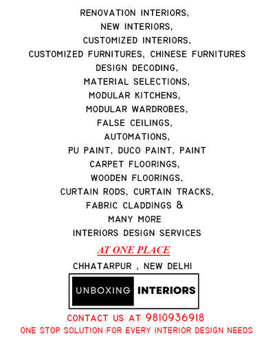 one stop solution for all interior design needs at Unboxing Interiors