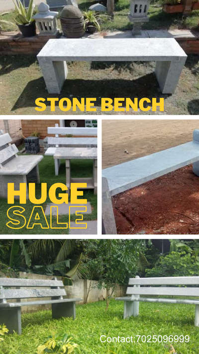 Garden bench - Natural stone