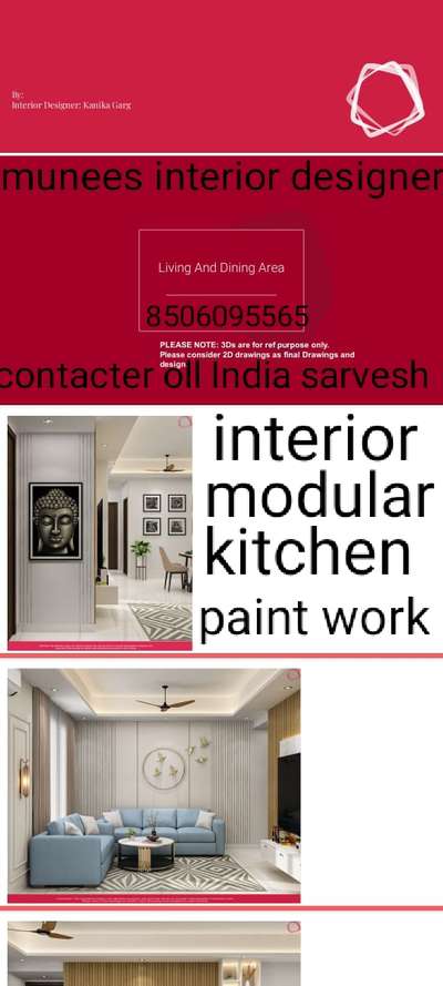 contact now Delhi India sarvesh
interior designer modular kitchen
paint work call me 📱📲