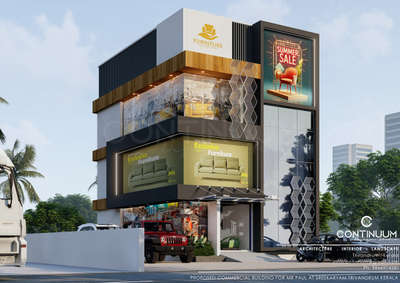 Ongoing commercial project at sreekaryam trivandrum.. designed for Er. Roy Kuriyan from kolo #3d #frontElevation #ElevationHome #ElevationDesign #FloorPlans #architecturalvisualization #trivandram