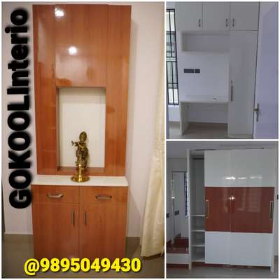 multiwood wash area.. with glossy laminate.. 
sliding door wardrobe