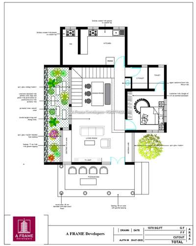 Ground Floor Plan -1070 sqft

"Let's build your happiness"
ഞങ്ങൾ  നിങ്ങളുടെ പ്ലോട്  സന്ദർശിച്ച് നിങ്ങളുടെ 
ഇഷ്ടപ്രകാരമുള്ള പ്ലാൻ സൗജന്യമായി  നൽകുകയും, 
ഈ പ്ലാൻ   ഇഷ്ടപെടുകയാണെങ്കിൽ  മാത്രം
 നമ്മുടെ Rs.1700 SqFt മുതൽ Rs.2450 SqFt വരെയുള്ള 
 വിവിധ തരം BUILD EASY  PACKAGE കൾ  തിരഞ്ഞെടുത്തു 
നിങ്ങളുടെ സ്വപ്ന ഭവനം സാഷാത്കരിക്കാം.
നിങ്ങളുടെ പ്ലോട്ട്  സന്ദര്‍ശിക്കുന്
  CALL:  9562774120                                                                                   
whats app  https://wa.me/qr/26RACBTKSCGCF1
E mail: aframedevelopers@gmail.com

For more enquiries please visit 
Our Office
 
A Frame Developers
Maruthoor, Vattappara
Trivandrum
695028


#FloorPlans #kola #buildersinkerala #6centPlot #3centPlot #SouthFacingPlan #IndoorPlants #InteriorDesigner #buildersofig
#5centPlot #koloapp