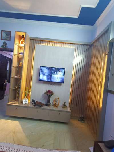 pvc high quality laminate & steel T profile 
lower design tv panel 
 #tvpanels #modularTvunits 
#dmmenow‼