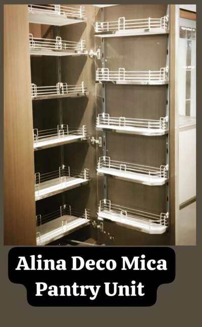 Alina Deco Mica Pantry Unit Available 450mm & 600mm We Are Manufacturers  #ModularKitchen #pantrykitchen #InteriorDesigner #KitchenInterior #interiorghaziabad #hardwareproducts #pantryunit #pantry