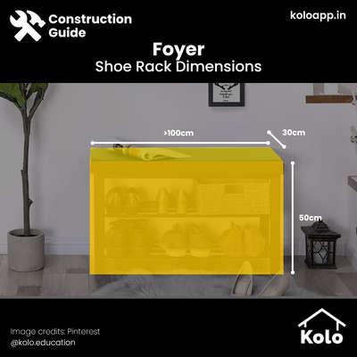 It’s always good to have an idea about the size of the furniture that you might add to your home. 

Here are the average dimensions for a shoe rack that is to be kept in the foyer of your home.

Hit save on our posts to refer to later.

Learn tips, tricks and details on Home construction with Kolo Education🙂

If our content has helped you, do tell us how in the comments ⤵️

Follow us on @koloeducation to learn more!!!

#koloeducation #education #construction #setback  #interiors #interiordesign #home #building #area #design #learning #spaces #expert #consguide #style #interiorstyle #shoerack #furniture #foyer