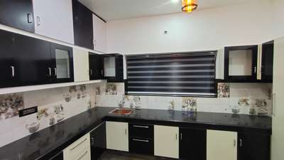 black and white in kitchen