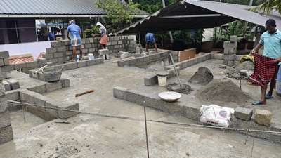 brick work progress 
#solidbricks #cementbrick  # #HouseConstruction