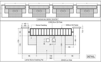 compound wall design #2d#3design