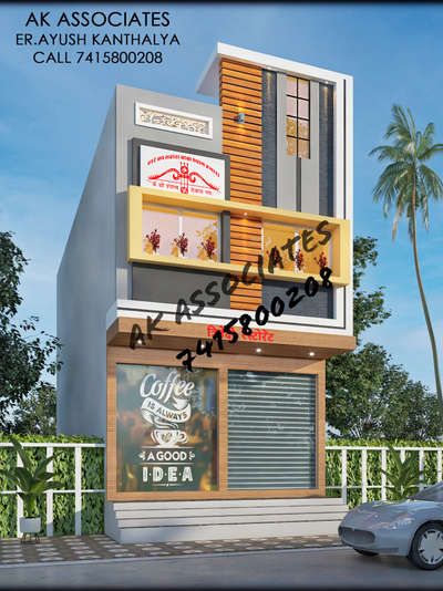Final Building Elevation At Sanawad Road Jetapur Khargone 
Mr.Harish Ji Trivedi...
Trivedi Restaurants 
Contact For Creative Elevation and design  #elevation  #building  
AK ASSOCIATES KHARGONE