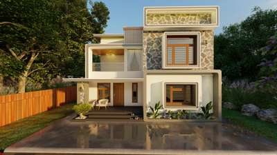 Modern  Simple And Unique Home Design
#Home #exteriordesigns #modernhome #LandscapeDesign #boxtypehouse #simplehome #1500sqftHouse #1000SqftHouse #20LakhHouse