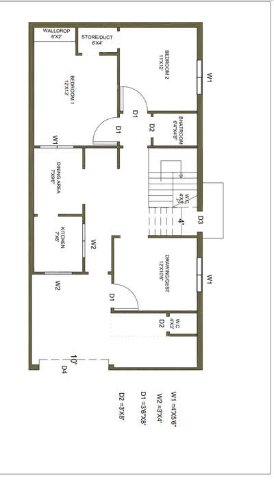 25x50 corner plan