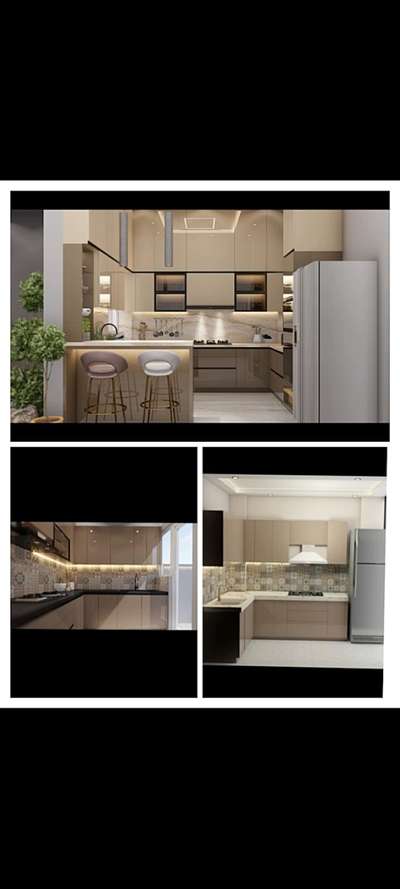 modular kitchen design  #LShapeKitchen #ModularKitchen #laminated