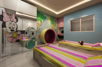 #Architectural&Interior #interioredesigns #KidsRoom  #kidsroominterior #kidszone