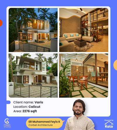 2276 Sq Ft | Calicut

Project Details
Total Area: 2276 Sq Ft
Ground Floor 1348 SqFt and First floor 928 SqFt
Budget: Around 65 - 70 Lakhs (NB: Not for sale)

Client Name: Varis
Location: Nadakkavu, Calicut

Design and Execution: corbel_architecture
Credits: @fayis_corbel

Branding Partner: Kolo App
@kolo.kerala