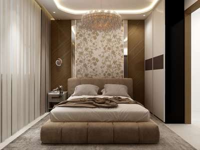 bed room 
 #KeralaStyleHouse #BedroomDecor #MasterBedroom #koloapp #Architect #architecturedesigns #3DWallPaper #Designs