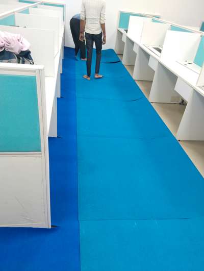 Carpet installation work at Noida