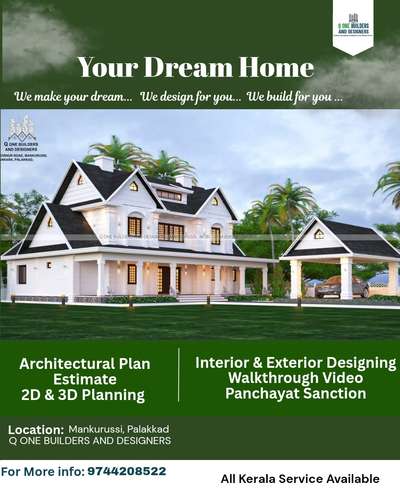 Q ONE BUILDERS AND DESIGNERS
contact us
 #Palakkad  #KeralaStyleHouse  #TraditionalHouse  #dreamhouse  #InteriorDesigner  #ElevationHome  #estimate  #walkthrough_animations