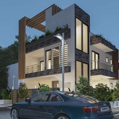 Exterior design on 3d 
city pune.