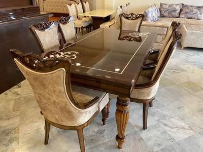 Royal dining table
material teak wood
polish walnut
fabric colour customize
beast qwlity