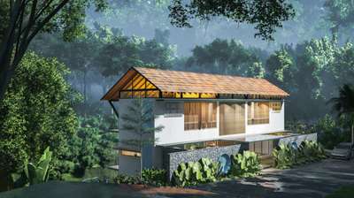 Eha Weekend Home
Client - Mr. Shyam, Sunil & Shamnad
Site location - Vythiri, Wayanad, Kerala
Site area - 30 Cents
Built up area - 3,465 Sqft

Potential vistas are available from the site to the east and north. Tea plantations and nearby water bodies abound on the north side. Forests abound on the east side. The most suitable site is where the design is suggested. Buildings are oriented to take advantage of potential vistas by facing the picturesque surroundings during the planning phase. By arranging functional rooms around the axis and creating openings around it, axial planning concepts are applied. To create a transition in spaces, different spaces are designed in different volumes. Creating movement patterns that illuminate the room from dark to bright.
#HouseDesigns #house_planning #LandscapeDesign #InteriorDesign #projectmanagement