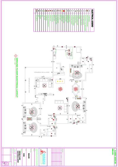 Electrical Drawing of Single Storey villa @ manjeri, Malappuram.