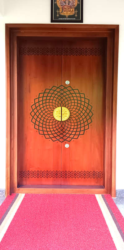 new wooden double door