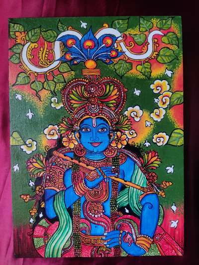 Mesmerizing Sreekrishn.
Acrylic painting on canvas. 
 #sreekrishna  #HomeDecor #homedesigningideas #homedecorlovers #arts #livingroomattractions