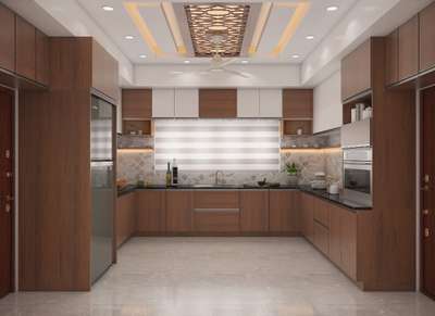 traditional kitchen design # kerala homes # wood finish