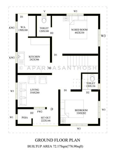 3bhk 1100 sqft floor plan 
#vasthuplan #2storyhouse #1100sqftHouse #KeralaStyleHouse