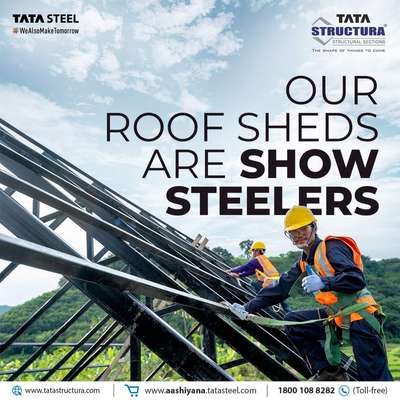 Tata Structura makes the best use of steel to bring you attractive roof sheds that simply steals the show and your heart. Go for your favourite style, Let your Tata Structura roof shed be the crowning glory of your home.

#ProtectWhatYouLove #TataSteel #TataStructura #Roofing #RoofingServices #RoofingSolutions #Roofsheds #Roofshed #trusswork  #trussdesign  #trussworkmaterials  #trussroof  #trussworkers  #welding  #Weldingwork  #weldingandfabricator