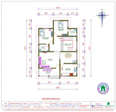 #12 Cent വസ്തുവിൽ #2615 Sqft വിസ്തീർണ്ണത്തിൽ #4BHK സൗകര്യമുള്ള # കിഴക്ക് ദർശനത്തിലുള്ള  വീടിൻ്റെ പ്ലാൻ