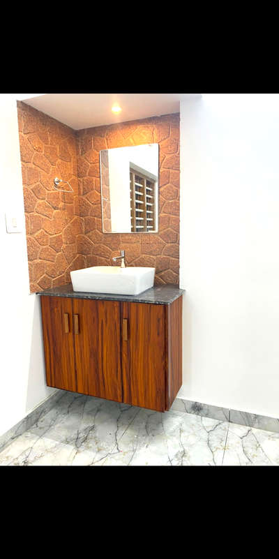 wooden pvc sheet 💯aluminium material #kitchen #washbase area💯