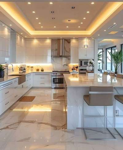 open kitchen design #LargeKitchen  #ModularKitchen  #WoodenKitchen  #KitchenInterior  #KitchenLighting