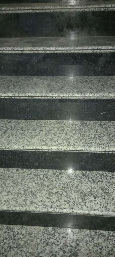 Premium quality stairs, with Granite combination and brass work