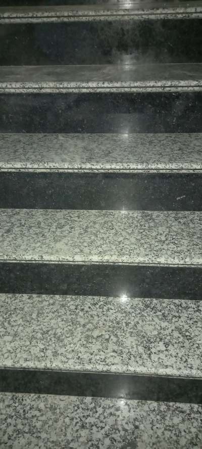 Premium quality stairs, with Granite combination and brass work