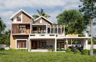 kerala home design #KeralaStyleHouse #3DPainting #3drending #Autodesk3dsmax