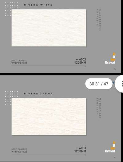 Vitrified tiles, double charge, stainfree tiles, premium quality, size 2×4