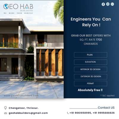 #geohabbuilders #Thrissur #builders #KeralaStyleHouse #ContemporaryHouse