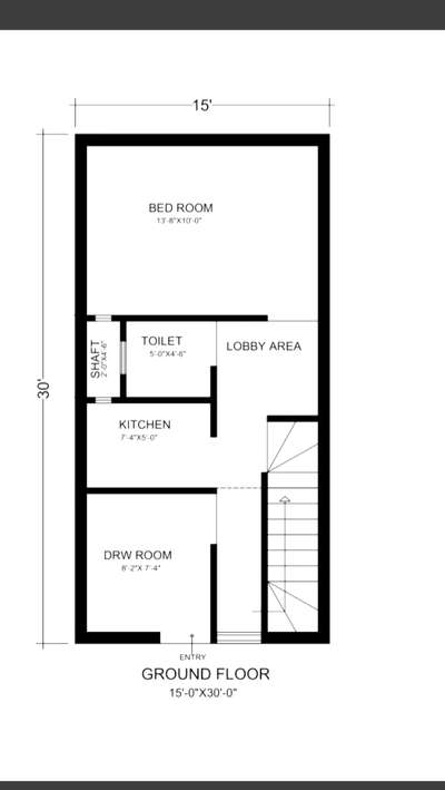 15x30 
#ground floor  # 1500/-